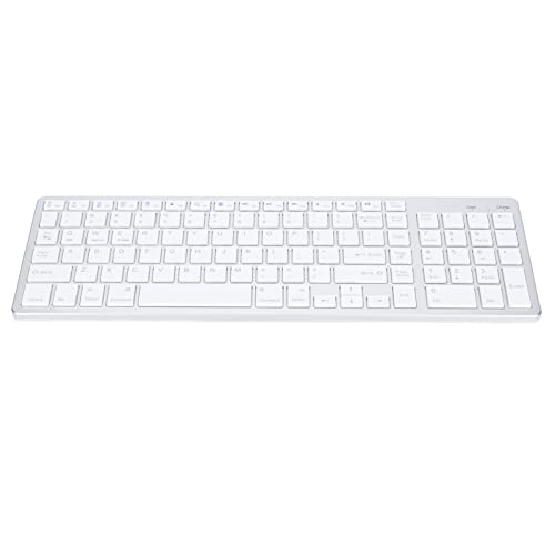 VBESTLIFE Kabellose Tastatur, 102 Tasten Tasten Weiß Ultradünnes Büro Kabellose Tastatur Tablet Handy Universal Digitale Ladetastatur USB für Home Office von VBESTLIFE