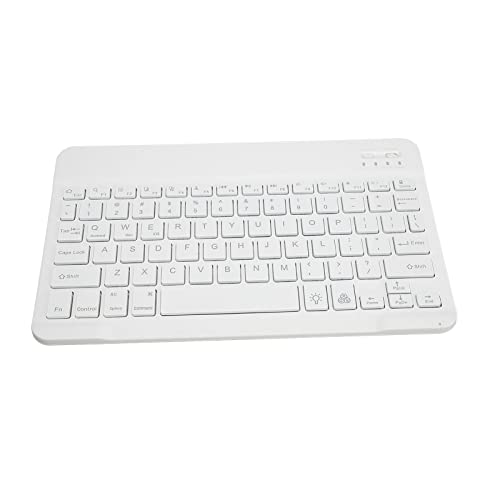 VBESTLIFE Kabellose -Tastatur, 78 Tasten, Ultradünne Tastatur mit RGB-LED-Hintergrundbeleuchtung, für IOS für Android für Win (Weiß) von VBESTLIFE