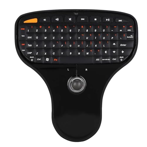 VBESTLIFE Kabellose -Tastatur mit Trackball, 2,4 G Multimedia-Steuerung, 10 M Steuerentfernung, Taschenformat für TV-Computer, Kompatibilität von VBESTLIFE
