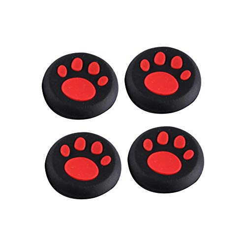 VBESTLIFE Katze Pfote Silikon Controller Joystick Griffe Caps Thumb Stick Abdeckung für für PS4 / PS3 / Xbox ONE/Xbox 360,4 Stücke (Rot) von VBESTLIFE