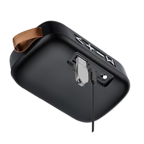 VBESTLIFE Kleiner Bluetooth-Lautsprecher, Tragbarer Handlautsprecher Im Taschenformat, Unterstützt U-Disk-Speicherkarte, Kabelloser Lautsprecher für Reisen, Zimmer, Laptop-Tablet (Black) von VBESTLIFE