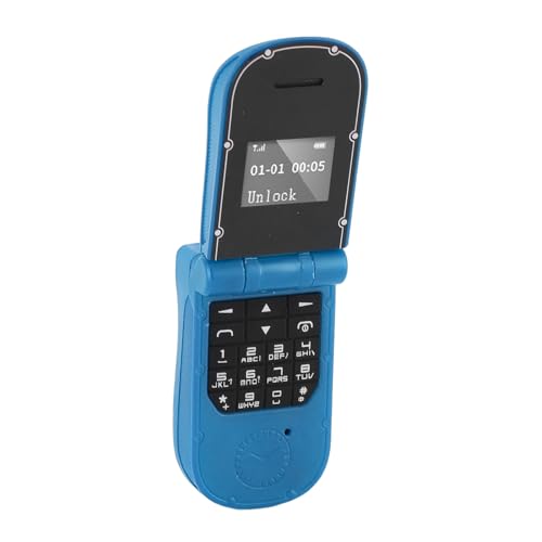 VBESTLIFE Kleinstes Flip-Handy, J30 Tiny Flip Phone GSM 2G 3G 4G SIM-Karte Nachrichten Blacklist Entsperrt BT für für mit Klarem Sound (Blue) von VBESTLIFE