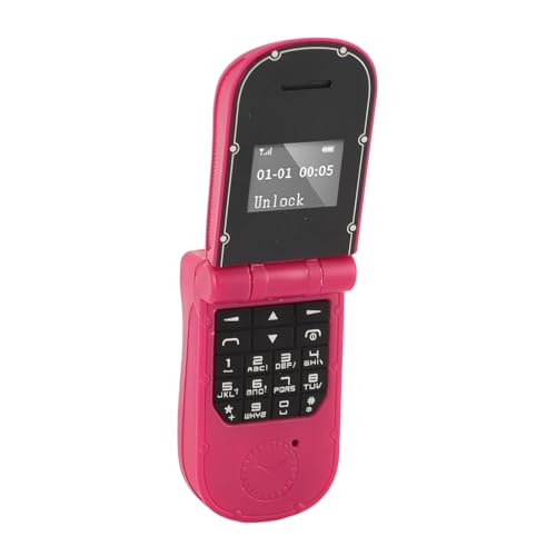 Kleinstes Flip-Handy, J30 Tiny Flip Phone GSM 2G 3G 4G SIM-Karte Nachrichten Blacklist Entsperrt BT für für mit Klarem Sound (Rot) von VBESTLIFE