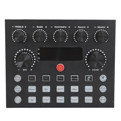 Live-Soundkarte, Externer Mobiler Zweikanal-USB-Audiomixer, Audio-Live-Broadcast-Soundkarte für K-Songs, Sprachchat von VBESTLIFE