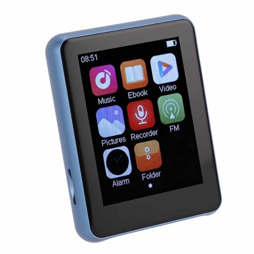 MP3-Player mit Bluetooth 5.0, 2,4-Zoll-Touchscreen, MP3-MP4-Musikplayer, Integrierter HD-Lautsprecher, UKW-Radio, Sprachaufzeichnung, E-Book, Kopfhörer Im Lieferumfang Enthalten von VBESTLIFE