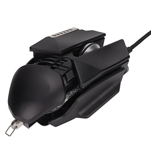 VBESTLIFE Mechanische Maus, 12800 DPI, Ergonomie, Einziehbarer Einstellgriff, 6D-Taste, Kabelgebundene Gaming-Maus mit RGB-Licht von VBESTLIFE