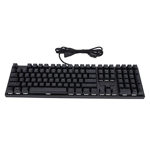 VBESTLIFE Mechanische Tastatur, 108 Tasten Taste Professionelles Spiel Mechanische Tastatur Unterstützung RGB Hintergrundbeleuchtung Gaming Grüne Achse Tastatur für PC Computer Laptop von VBESTLIFE