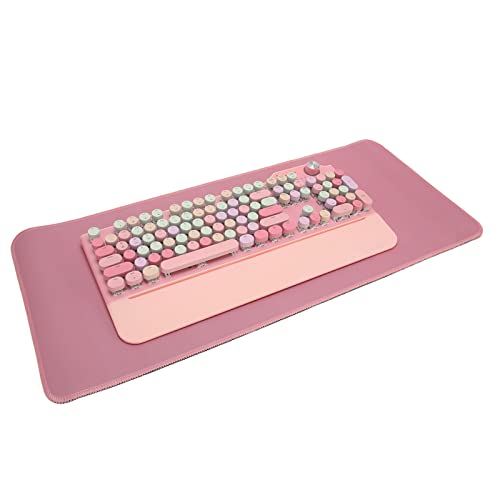 VBESTLIFE Mechanische Tastatur mit Dreifachmodus, Knopfsteuerung, Blauem Schalter, 107 Runden Retro-Tastenkappen, Weitgehend Kompatibel für -, Win-, IOS- und OS X-Laptops (Rosa) von VBESTLIFE