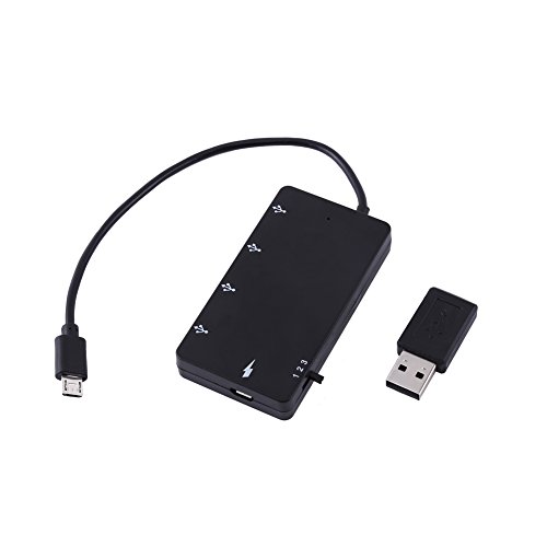 VBESTLIFE Micro USB OTG Lade HUB, 4 Port Micro USB Hub USB2.0 OTG Verlängerungsadapter Ladekabel für Smartphone, Tablet, für Android und für Windows von VBESTLIFE