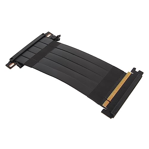 VBESTLIFE PCIE 4.0 X16 Riser-Kabel, Grafikkarte 180 Grad GPU-Verlängerungskabel für RTX 4090 4080 4070 4060, für RX7900 XT7800 XT7700 XT7600 7500 (Schwarz) von VBESTLIFE