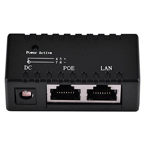 VBESTLIFE POE Injector Splitter Stromversorgung über Ethernet Netzteiladapter Für IP-Kamera-LAN-Netzwerk(Schwarz) von VBESTLIFE