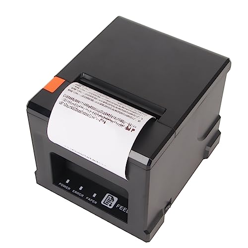VBESTLIFE POS-Drucker 80-mm-USB-Thermobondrucker mit Automatischer Schneidefunktion, Unterstützt Kassenschublade, Mehrsprachig, Hochgeschwindigkeitsdruck (Europäische Vorschriften) von VBESTLIFE