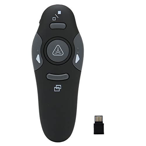 VBESTLIFE Präsentations-Clicker, PPT PowerPoint Clicker, Wireless Presenter Remote Clicker Ergonomischer Handgriff 2,4 GHz Wireless Presenter Remote, für Rede-Meeting-Klassen von VBESTLIFE