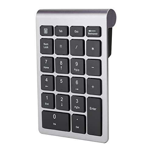 VBESTLIFE RF304 22 Tasten Kabellose -Tastatur USB 2.4G Ziffernblock mit Empfänger (Eisengrau) von VBESTLIFE