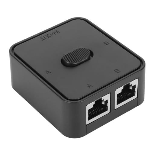 VBESTLIFE RJ45 8-Pin-Standardbuchse, Hochgeschwindigkeitsübertragung, Gigabit-Netzwerk-Switch, 2 Eingänge 1 Ausgang oder 1 Eingang 2 Ausgänge, Kompakt und Exquisit, für Cat 5 Cat 5e Cat 6 VBESTLIFE RJ45 8-Pin-Standardbuchse, Hochgeschwindigkeitsübertragung, Gigabit-Netzwerk-Switch, 2 Eingänge 1 Ausgang oder 1 Eingang 2 Ausgänge, Kompakt und Exquisit, für Cat 5 Cat 5e Cat 6 von VBESTLIFE