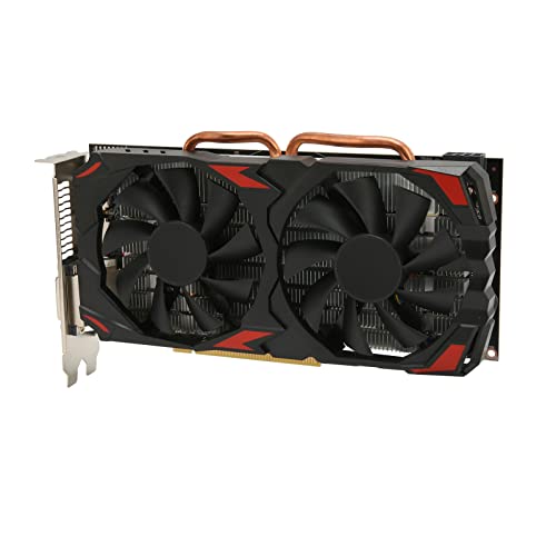 VBESTLIFE RX 580 Gaming Grafikkarte, Dual Fan 256bit 8GB GDDR5, 60Hz Ausgabe 4K Auflösung, 16 PCI Express 3.0 Gaming Grafikkarte für Home Office von VBESTLIFE