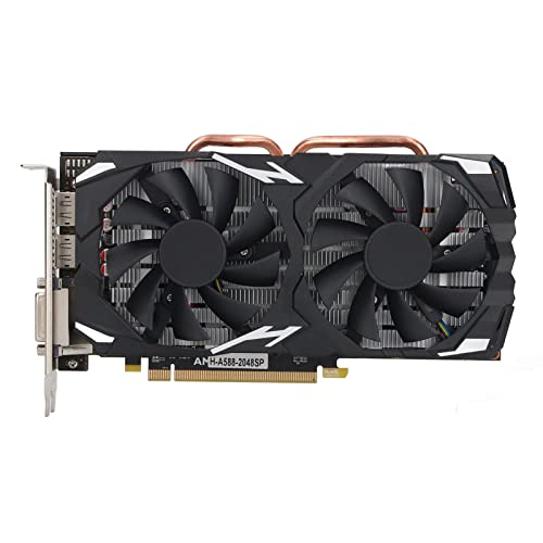 VBESTLIFE RX580-Grafikkarte, 8 GB GDDR5 256BIT Low Noise Desktop-PC-Gaming-Grafikkarte, PCIE 3.0, Dual Cooling Fan, Unterstützt DirectX 12 von VBESTLIFE