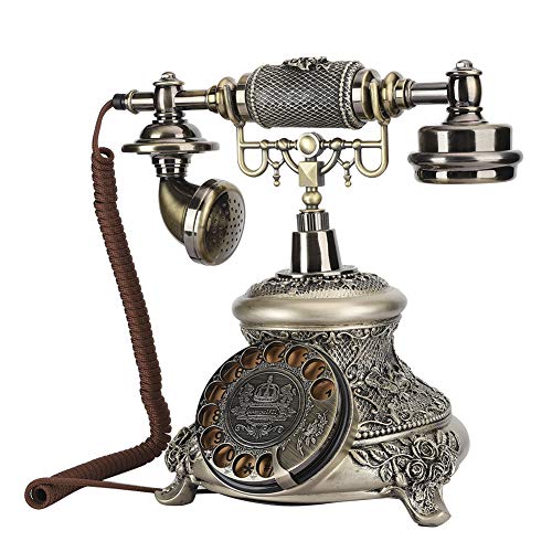 VBESTLIFE Retro Telefon Antike Vintage Festnetztelefone Klassisches Drehscheiben-Drehtelefon für den Salon zu Hause von VBESTLIFE