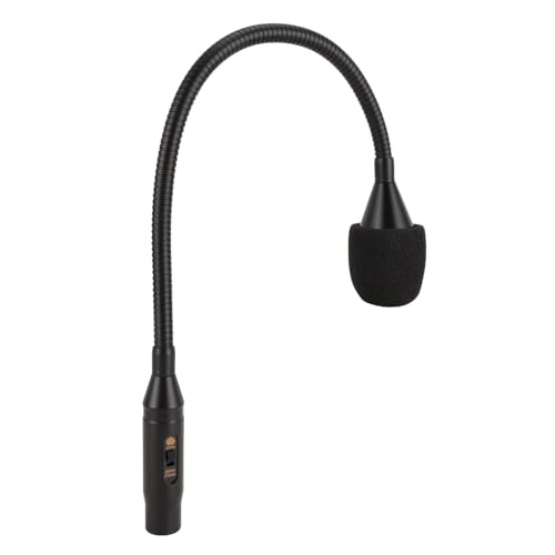 VBESTLIFE Schwanenhals-DJ-Mikrofon, DJ-Mikrofon, Professionelles XLR-Schwanenhalsmikrofon, Unterstützt 48 V Strom, für Bühnenauftritte, Aufnahmestudios, Bars von VBESTLIFE