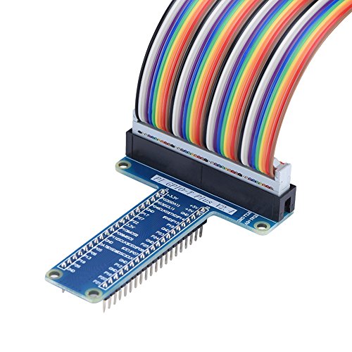 VBESTLIFE T-Typ GPIO Erweiterungsmodul Kartenadapter mit 40Pin Flachbandkabel für Raspberry Pi 1B + / 2B / 3B von VBESTLIFE