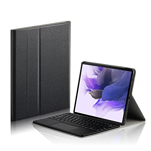VBESTLIFE Tablet Bluetooth-Tastatur mit Abnehmbarem Touchpad und PU-Ledertasche für Samsung Galaxy Tab A7 T500 / T505 10,4 Zoll(schwarz) von VBESTLIFE