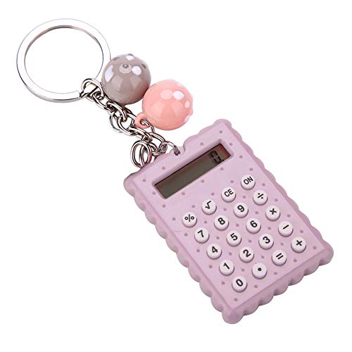 VBESTLIFE -Taschenrechner, Portable Pocket Candy Farbe PVC 8-stelliger elektronischer Taschenrechner mit Silikonknöpfen und Schlüsselanhänger-Schnalle für von VBESTLIFE