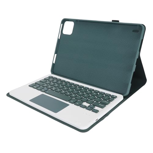 VBESTLIFE Tastaturhülle für Mi Pad 6/Mi Pad 6 Pro 11 Zoll 2023, PU-Ständerabdeckung mit Magnetisch Abnehmbarer Kabelloser Bluetooth-Tastatur, mit Trackpad (dunkelgrün) von VBESTLIFE