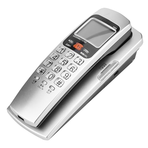 Telefon, Sicheres, Praktisches Schnurgebundenes Telefon, Effizientes FSK/DTMF-One-Key-Funktionsbüro für zu Hause (Silver) von VBESTLIFE