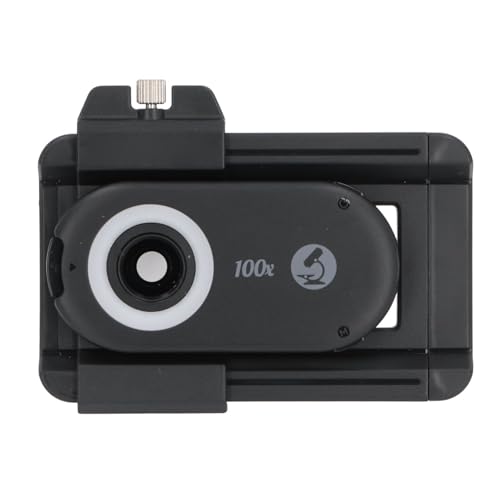 VBESTLIFE Telefon-Taschenmikroskop mit LED-Beleuchtung und Universalclip, Tragbare Digitale Mikroskop-Kameraaufsätze für Smartphones, CPL-Polarisationsfilter (100X) von VBESTLIFE