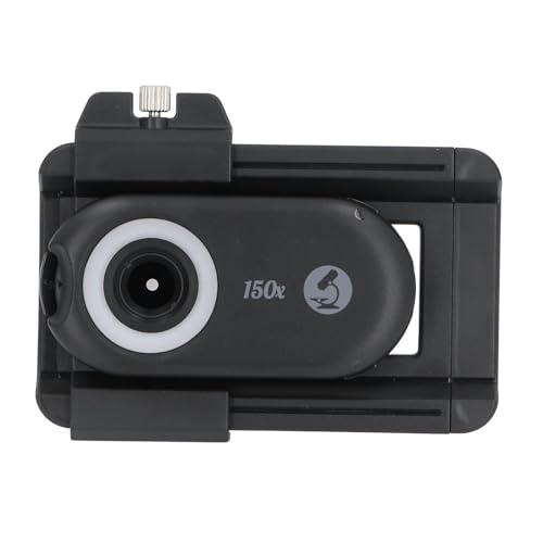 Telefon-Taschenmikroskop mit LED-Beleuchtung und Universalclip, Tragbare Digitale Mikroskop-Kameraaufsätze für Smartphones, CPL-Polarisationsfilter (150X) von VBESTLIFE
