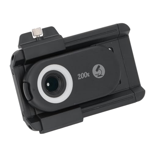 VBESTLIFE Telefon-Taschenmikroskop mit LED-Beleuchtung und Universalclip, Tragbare Digitale Mikroskop-Kameraaufsätze für Smartphones, CPL-Polarisationsfilter (200X) von VBESTLIFE