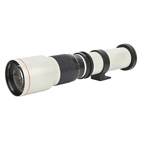 VBESTLIFE Teleobjektiv, Kunststoff + Legierung + optisches Glas 500 mm F8-F32 Manuelle Fokussierung Teleobjektiv mit Fester Brennweite für Canon EF-Mount-Kamera von VBESTLIFE