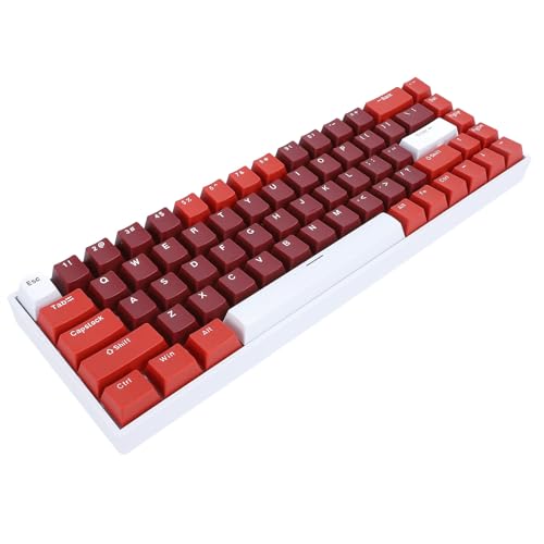 VBESTLIFE Tragbare 60% Mechanische Gaming-Tastatur, RGB-dynamische Hintergrundbeleuchtung, Kompakte 68-Tasten-Bürotastatur mit Rotem Schalter für Windows-Laptop-PC von VBESTLIFE