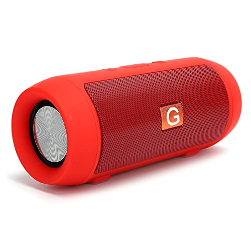 VBESTLIFE Tragbarer Drahtloser Subwoofer-Lautsprecher, Bluetooth 4.2 Unterstützt U-Disk-Wiedergabe FM-Radio-Lautsprecher, für Zuhause(rot) von VBESTLIFE