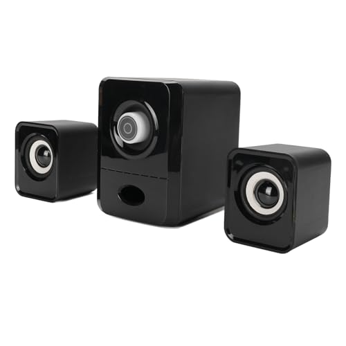VBESTLIFE USB-Computer-Lautsprecher, 360 ° Surround-Sound-Desktop-Lautsprecher mit Lautstärke Regler, Eingebauter Bass-Membran, für Computer, Smartphones und Laptops von VBESTLIFE