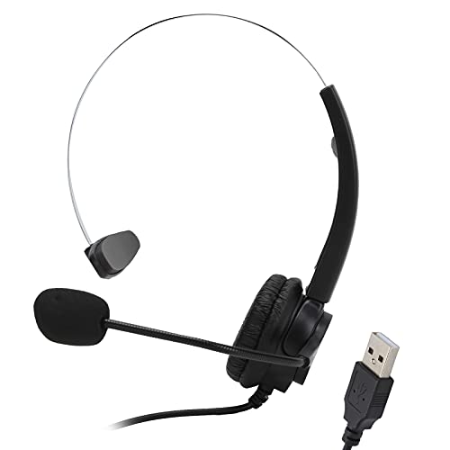 VBESTLIFE USB-Headset mit Mikrofon, Desktop-Laptop-USB-Kopfhörer mit Rauschunterdrückungs-Audiosteuerung, für Skype-Chat, Business, Call Center, Telefonkonferenz von VBESTLIFE