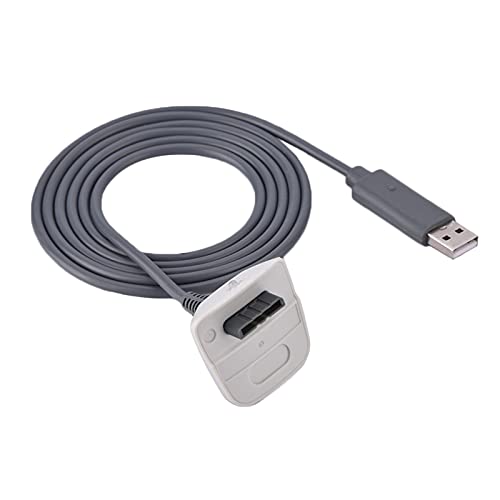 VBESTLIFE USB-Ladekabel, 1,5 m kabelloses Gamecontroller-Schnellladekabel für Xbox 360(Grau) von VBESTLIFE