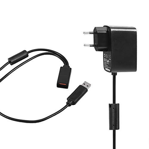 VBESTLIFE USB Netzteil Kabel Adapter für Microsoft Xbox 360 Kinect Sensor Ladegerät mit US / EU Stecker(schwarz) von VBESTLIFE