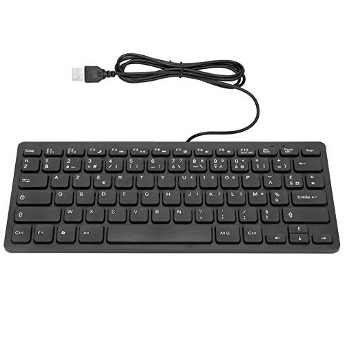 VBESTLIFE Ultradünne, Kabelgebundene Mechanische -Tastatur für PC-Laptops, Ergonomisches Design, Langlebig, 78 Tasten, Kleine Größe, Ultradünn, 1,5 M Kabel, ABS-Material von VBESTLIFE