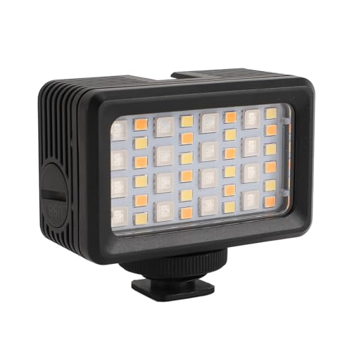 Unterwasserlicht, 131 Fuß, Wasserdichtes Tauchlicht, RGB-dimmbares LED-Videolicht mit 1/4-Zoll-Adapter und Kaltschuhhalterung für Action-Kameras und Spiegelreflexkameras von VBESTLIFE