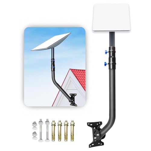 VBESTLIFE Verstellbares Starlink-Montageset, Lange Starlink-Edelstahl-Wandhalterung, Wand-Dachhalterung mit Adapter, Kompatibel mit V2 Starlink von VBESTLIFE