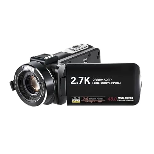 VBESTLIFE Videokamera-Camcorder, 3-Zoll-30-MP-IPS-Farb-Touchscreen-Digitalkamera, 2,7 K Anti-Shake-Digitalzoom-Vlogging-Recorder-Videokamera, mit Drahtloser Fernbedienung von VBESTLIFE