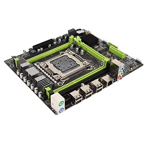 VBESTLIFE X79MS-Motherboard, 4-Kanal-M-ATX-Motherboard für LGA 2011-Serie für Intel, Unterstützt Gigabit, 4 X DDR3, M.2 Nvme, PCIe 4.0, 4 X Sata2.0, 10 USB-Anschlüsse, für Heimwerker von VBESTLIFE