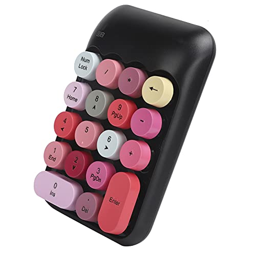 VBESTLIFE Ziffernblock, Mechanischer Ziffernblock, Plug-and-Play-2,4-G-Wireless-Verbindung – Einfaches Design für Desktop, Laptop, Computer (x910 Schwarze kabellose Tastatur in von VBESTLIFE