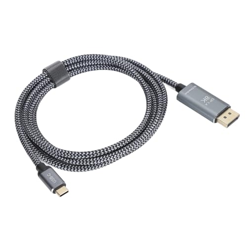 VBESTLIFE auf-Displayport-Kabel, 8K-60-Hz-Übertragung, Premium-Nylongewebe, 24-karätig Vergoldet, 2 M für Spiele, Computer, Monitore von VBESTLIFE