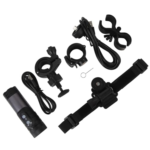 VBESTLIFE wasserdichte Fahrradkamera, WiFi H.264 Kompression Typ C Aluminiumlegierung 12MP Helmkamera für Motorrad (dunkelgrau) von VBESTLIFE