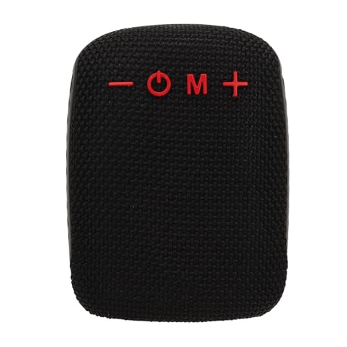 Wasserdichter -Lautsprecher mit Fahrradhalterung, Tragbarer Kabelloser Lautsprecher mit Radio und Speicherkartensteckplatz, Geeignet für Outdoor-Sportarten und (Black) von VBESTLIFE