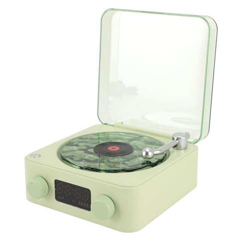 Wave Bluetooth-Lautsprecher mit Wasserwellenlicht, Kleiner Plattenspieler, Kompatibel mit Radio, Bluetooth, TF, AUX-Modus (Green) von VBESTLIFE