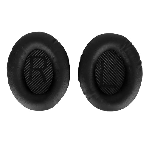 Weiche Protein-Leder-Kopfhörer-Ohrpolster aus Memory-Schaum, Ersatz für QC35 35ii QC25 QC15 QC2 AE2 AE2i AE2W SoundTrue (Schwarz) von VBESTLIFE