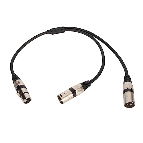 XLR-Splitterkabel, XLR-Buchse auf Dual-XLR-Stecker, 3-poliges Patch-Y-Kabel, Mikrofon-Splitterkabel, Audio-Adapter für Verstärker, Mixer, 1,6 Fuß von VBESTLIFE